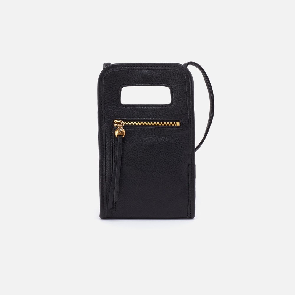 Hobo | Ace Phone Crossbody in Pebbled Leather - Black