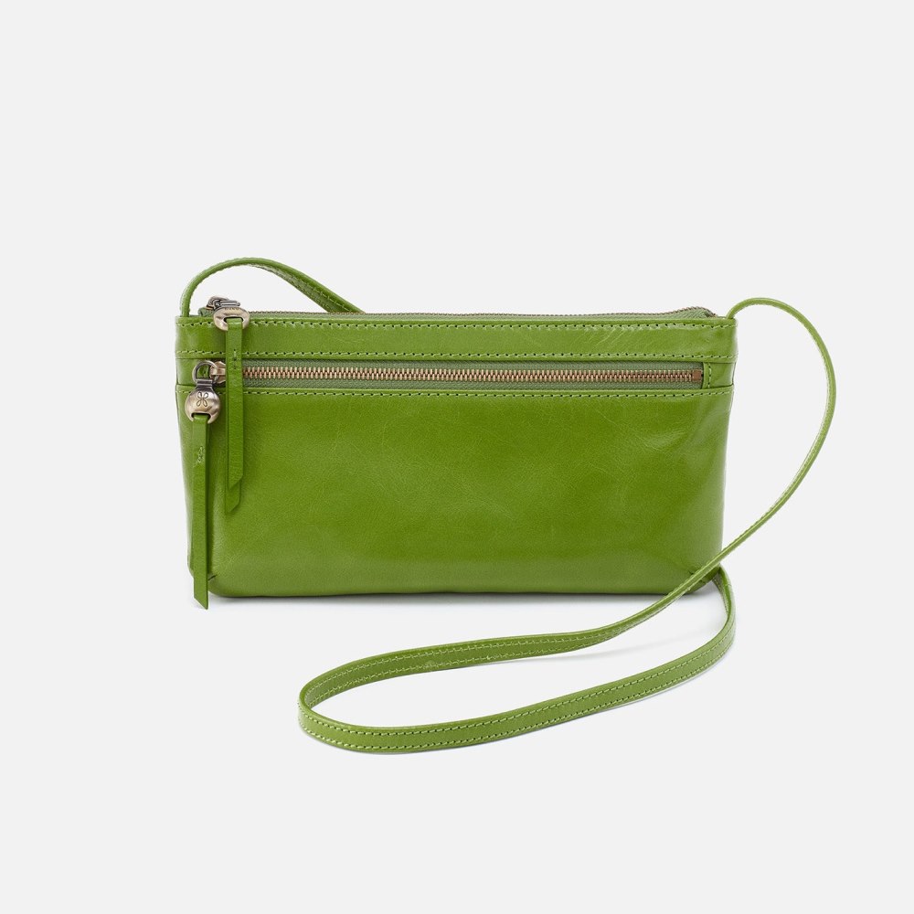 Hobo | Cara Crossbody in Polished Leather - Garden Green