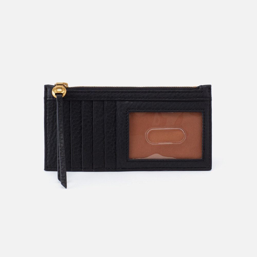 Hobo | Carte Card Case in Pebbled Leather - Black