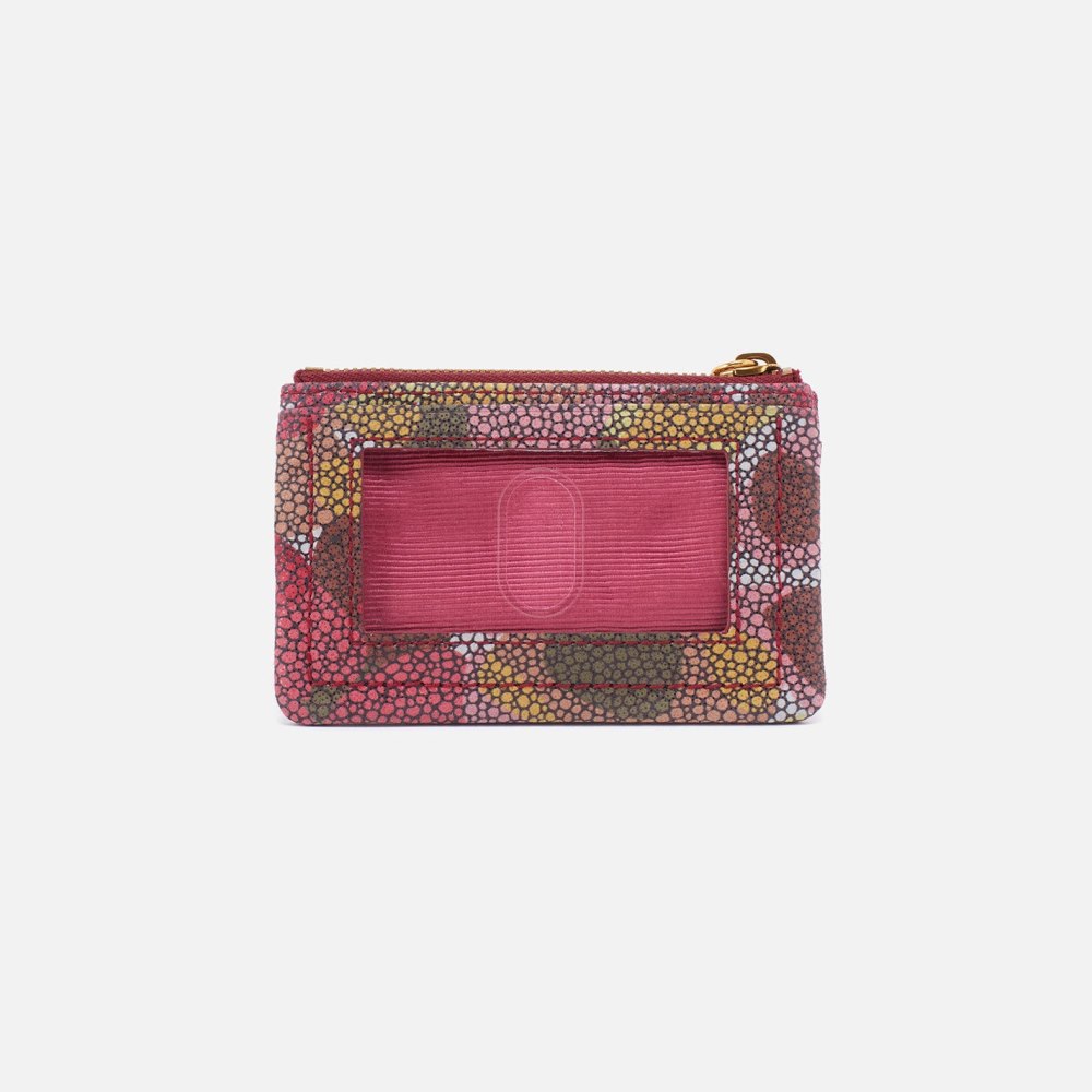 Hobo | Lumen Card Case in Printed Leather - Abstract Foliage