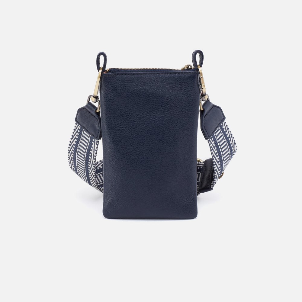 Hobo | Cia Phone Crossbody in Pebbled Leather - Sapphire