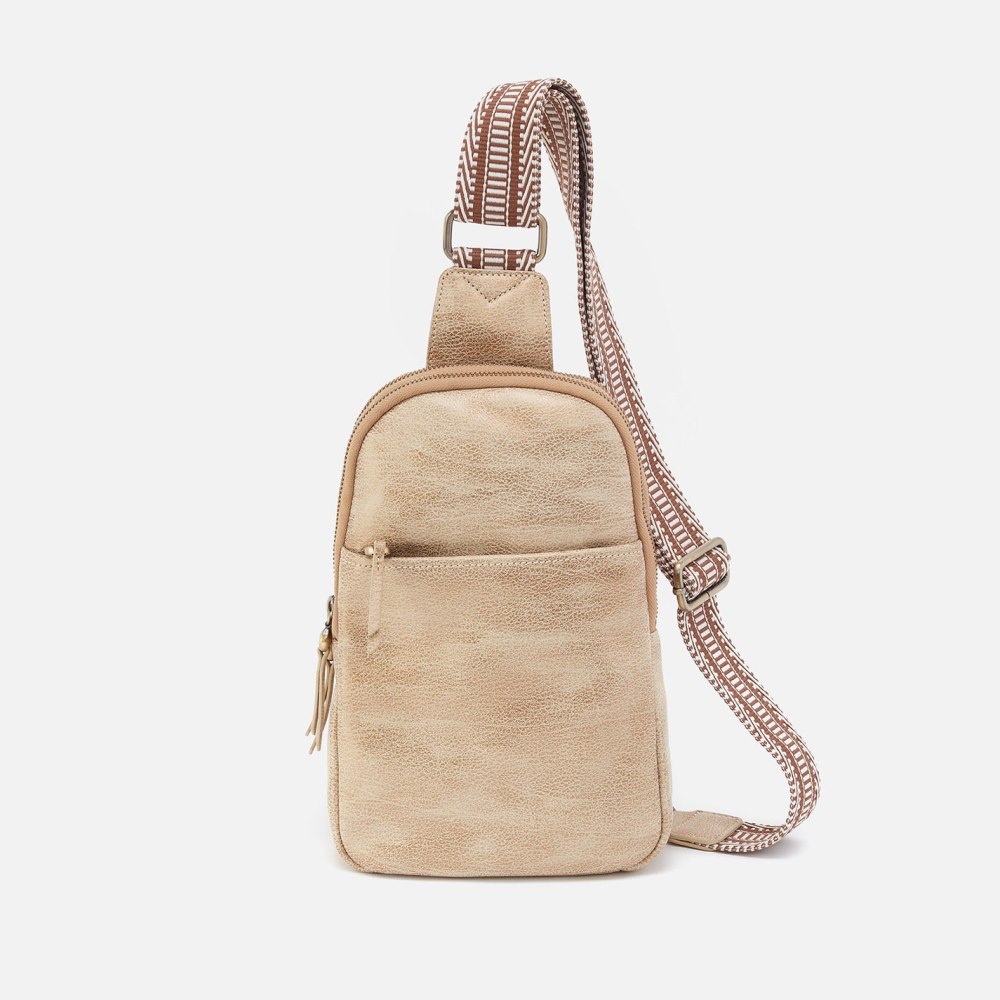 Hobo | Cass Sling in Metallic Leather - Gold Leaf