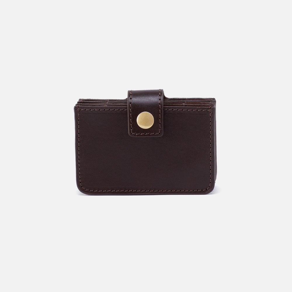 Hobo | Boswell Credit Card Holder in Aston Leather - Brown