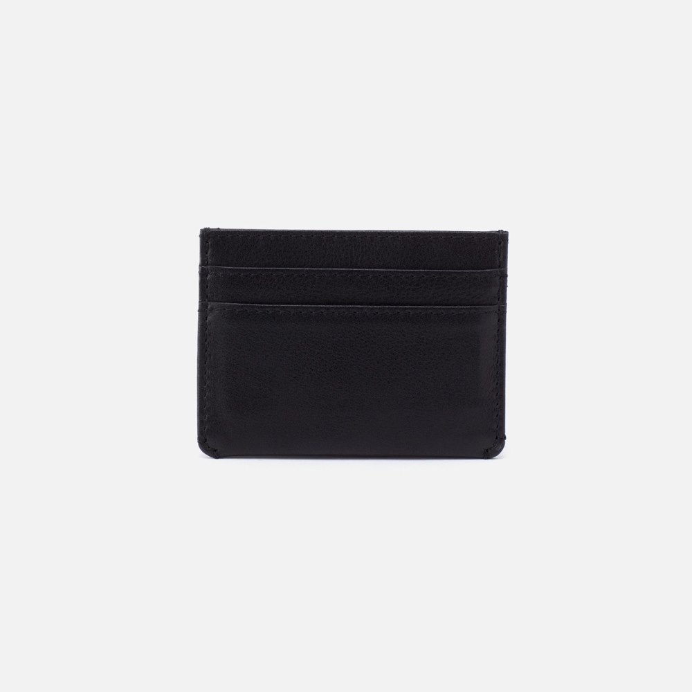 Hobo | Men's Credit Card Wallet in Silk Napa Leather - Black