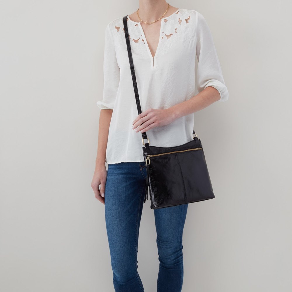 Hobo | Cambel Crossbody in Polished Leather - Cornflower