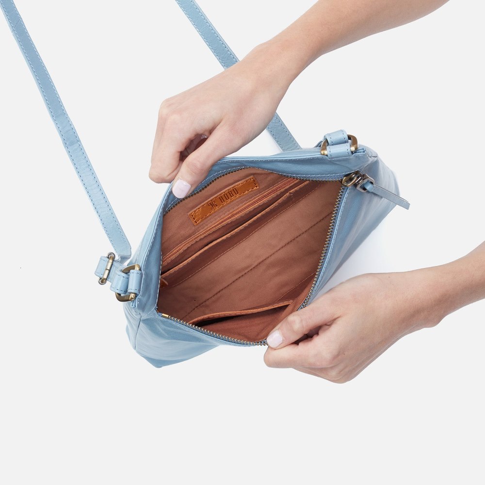 Hobo | Cambel Crossbody in Polished Leather - Cornflower