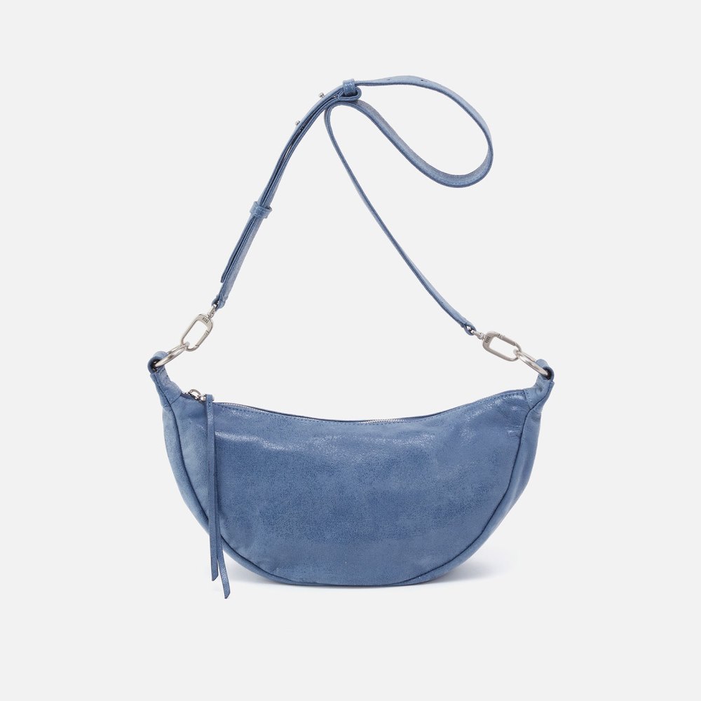 Hobo | Knox Sling in Buffed Leather - Azure - Click Image to Close