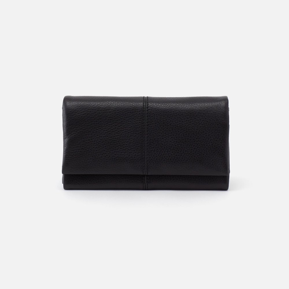 Hobo | Keen Continental Wallet in Pebbled Leather - Black