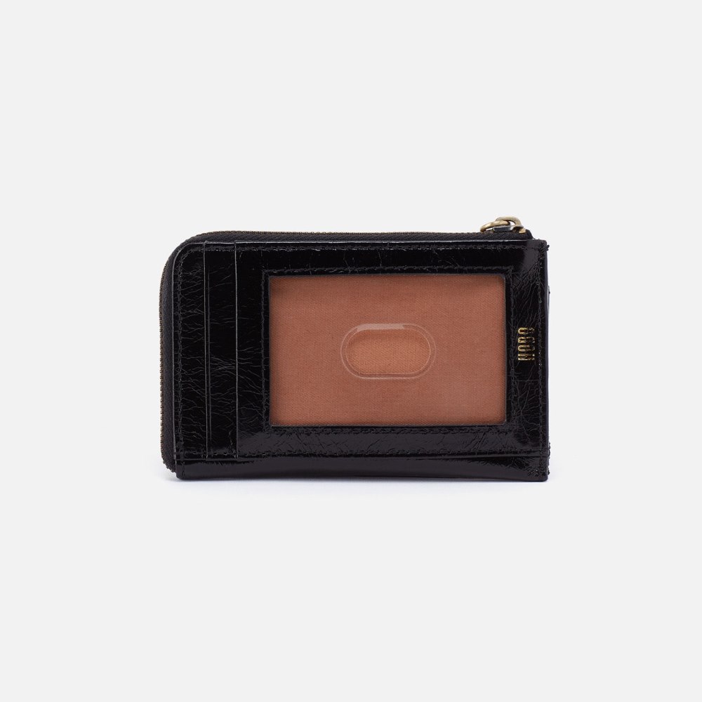 Hobo | Addi Card Case in Polished Leather - Black