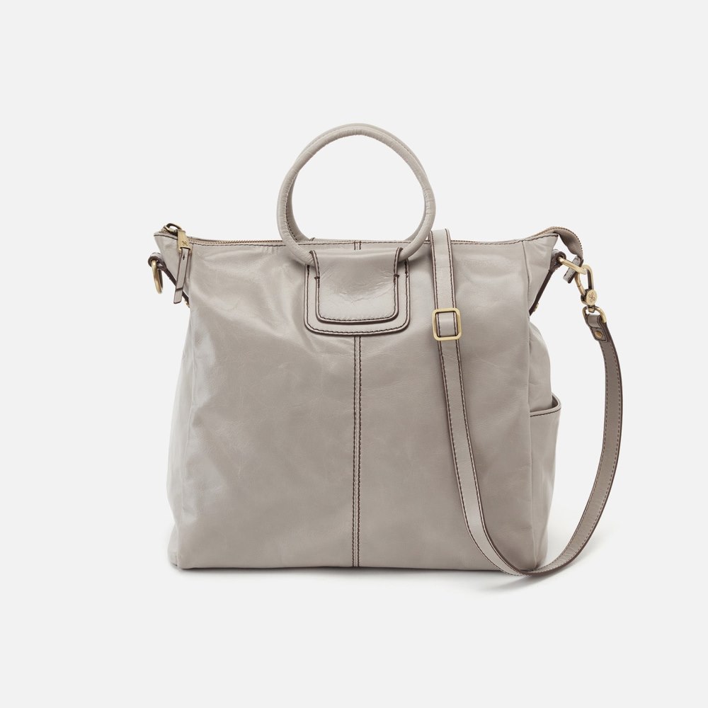 Hobo | Sheila Large Satchel in Polished Leather - Driftwood