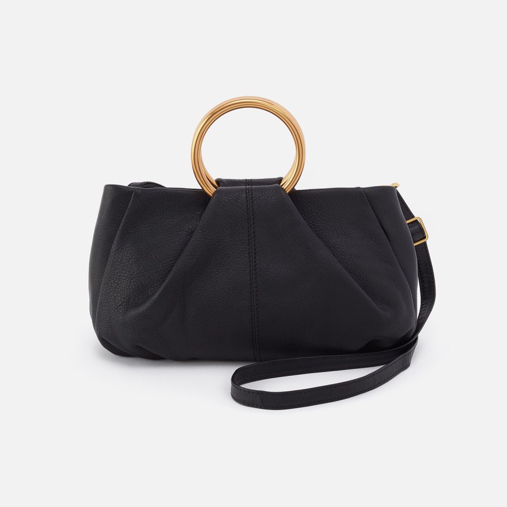 Hobo | Sheila Hard Ring Satchel in Pebbled Leather - Black