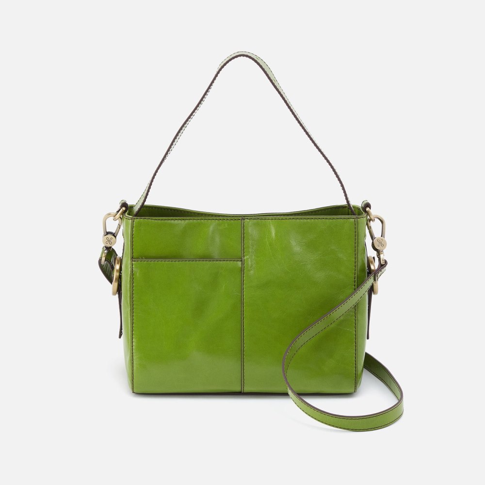 Hobo | Render Small Crossbody in Polished Leather - Garden Green
