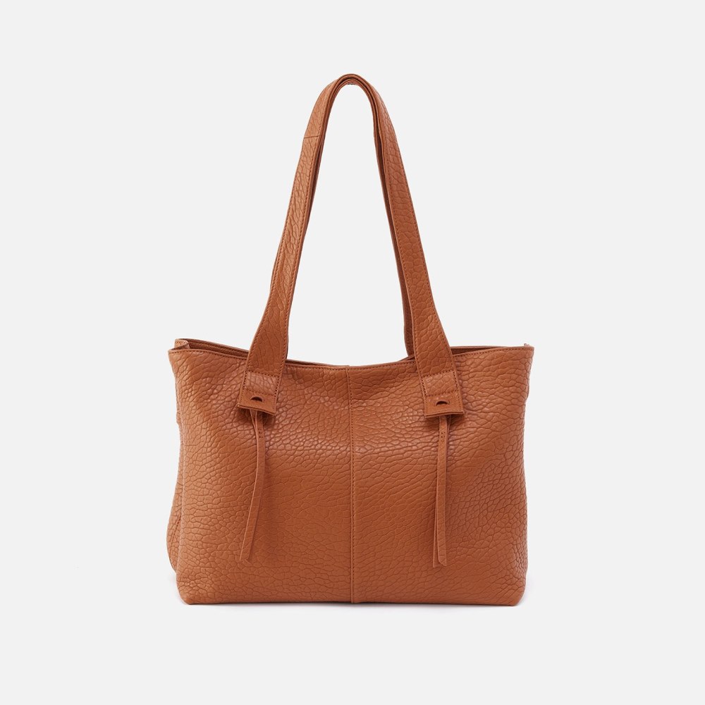 Hobo | Bonita Tote in Bubble Pebbled Leather - Brown