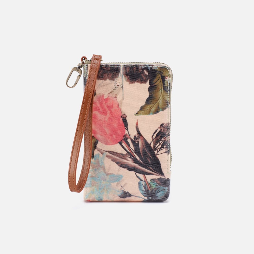 Hobo | Spark Wristlet in Coated Cotton Canvas - Botanical Floral