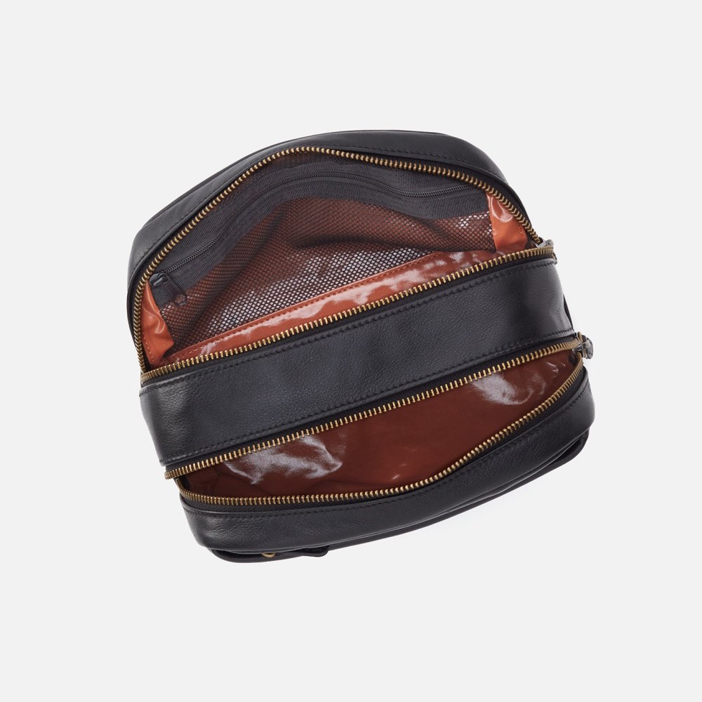 Hobo | Men's Travel Kit in Silk Napa Leather - Black